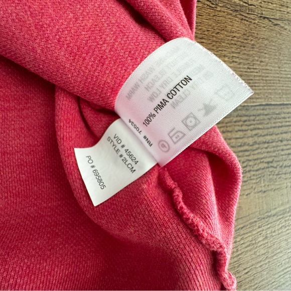 ORVIS 1/4 Zip PIMA Cotton Sweatshirt MEDIUM Salmon Pink Color - Picture 4 of 7